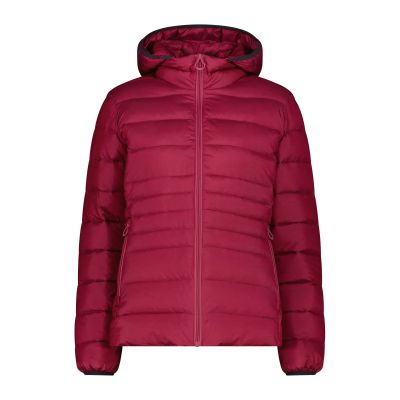 WOMAN JACKET ZIP HOOD in c496 amaranto mel.