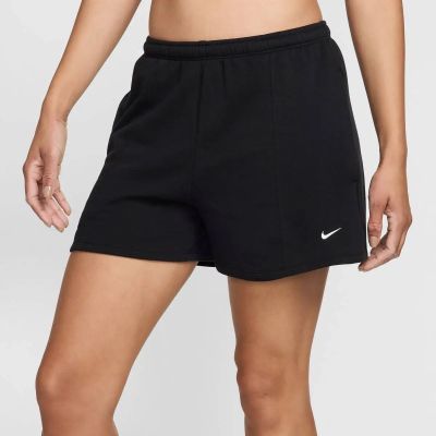 Damen Shorts Sportswear Chill Terry Mid-Rise 4" French Terry in schwarz
