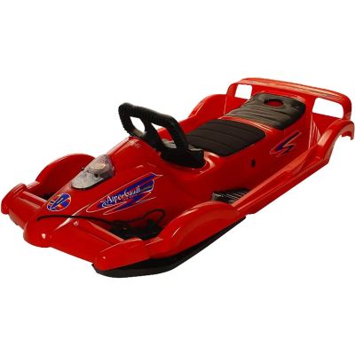 Schlitten Ski-Bob Alpen Double Race in rot