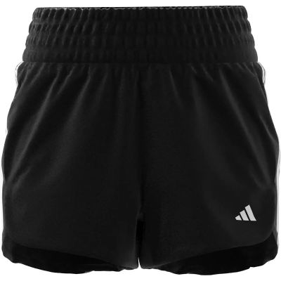 Damen Shorts Pacer Training 3-Streifen Woven High-Rise (Länge 5 Zoll) in schwarz