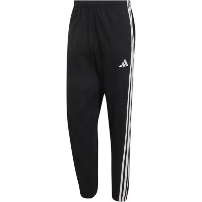 Herren Hose Essentials 3-Streifen French Terry in schwarz