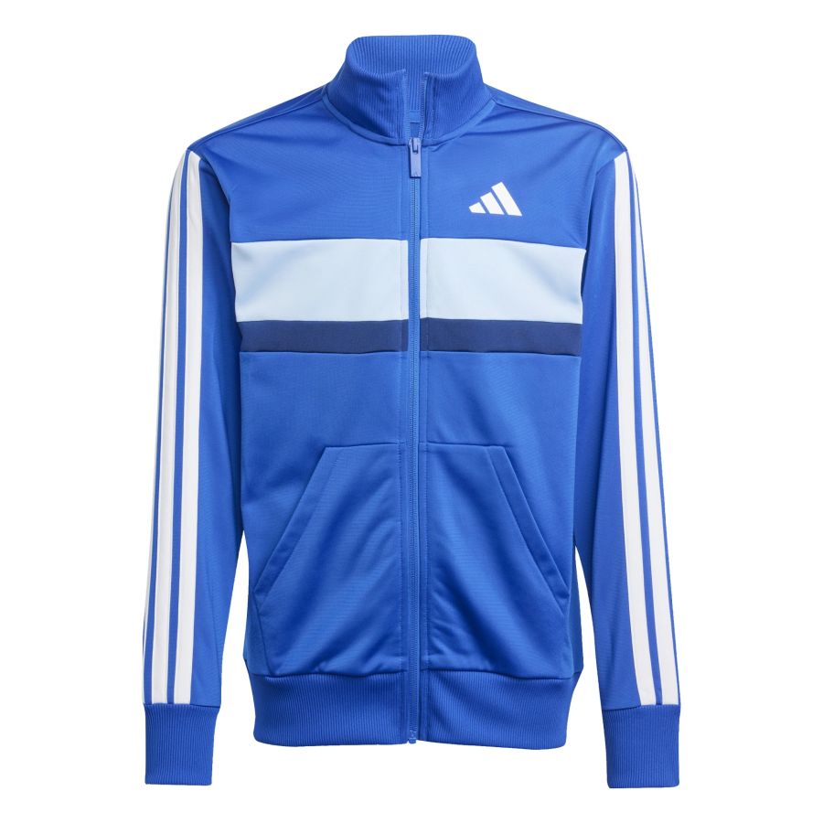 Adidas Unisex Kinder Blau Kinder Sportanzug Seasonal Essentials Tiberio 3-Streifen Tricot Kids, Größe 152 In - Image 3