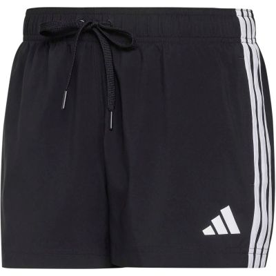 Herren Badeshorts 3-STREIFEN 3 ZOLL in schwarz
