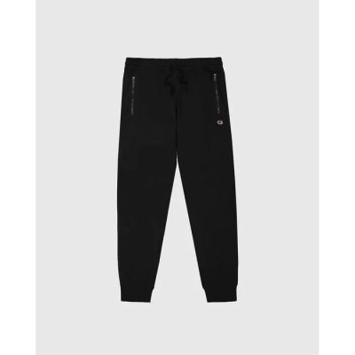 Rib Cuff Pants in schwarz