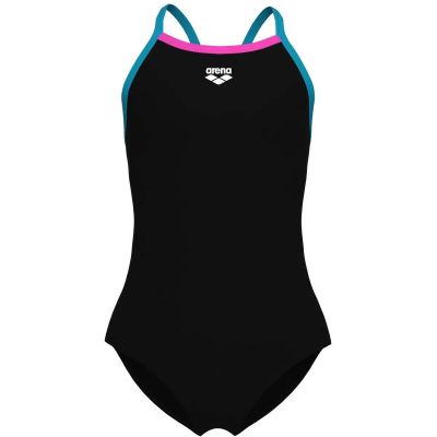 Kinder Schwimmanzug GIRL`S SWIMSUIT LIGHT DROP SOLID in schwarz