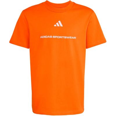 Kinder Shirt Slogan Single Jersey in orange