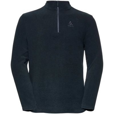 Herren Pullover Mid layer 1/2 zip ROY in schwarz