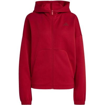 Damen Kapuzensweat Future Icons Small Logo Full-Zip in rot