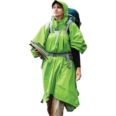Regenschutz 70D Tarp Poncho Green Green in grün