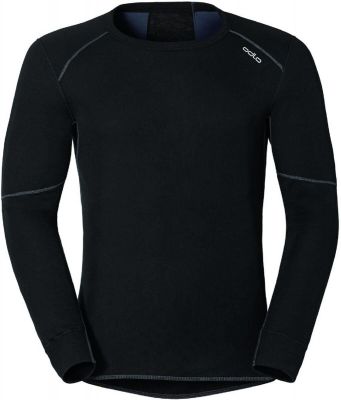 ODLO Herren Unterhemd SHIRT L/S CREW NECK X-WARM in schwarz