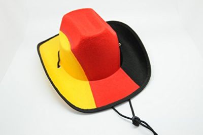 IDM Herren Fan-Kopfbedeckung Hut Cowboy Lady in 067 schw/rot/gelb