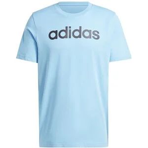 Essentials Single Jersey Linear Embroidered Logo T-Shirt in blau