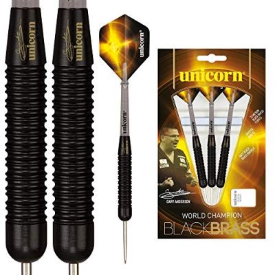 UNICORN Dartpfeil Unicorn Black Brass Gary Anderson Steel Darts in 1 schwarz