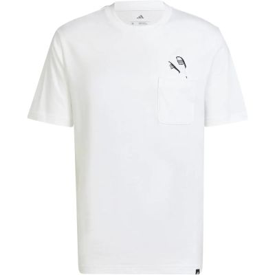 Herren Shirt Lounge Slides Graphic Pocket in weiß