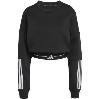 Damen Sweatshirt Hyperglam mit 3-Streifen in schwarz