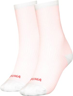 PUMA Damen Socken WOMEN CAT LOGO RIB SOCK 2P in pink