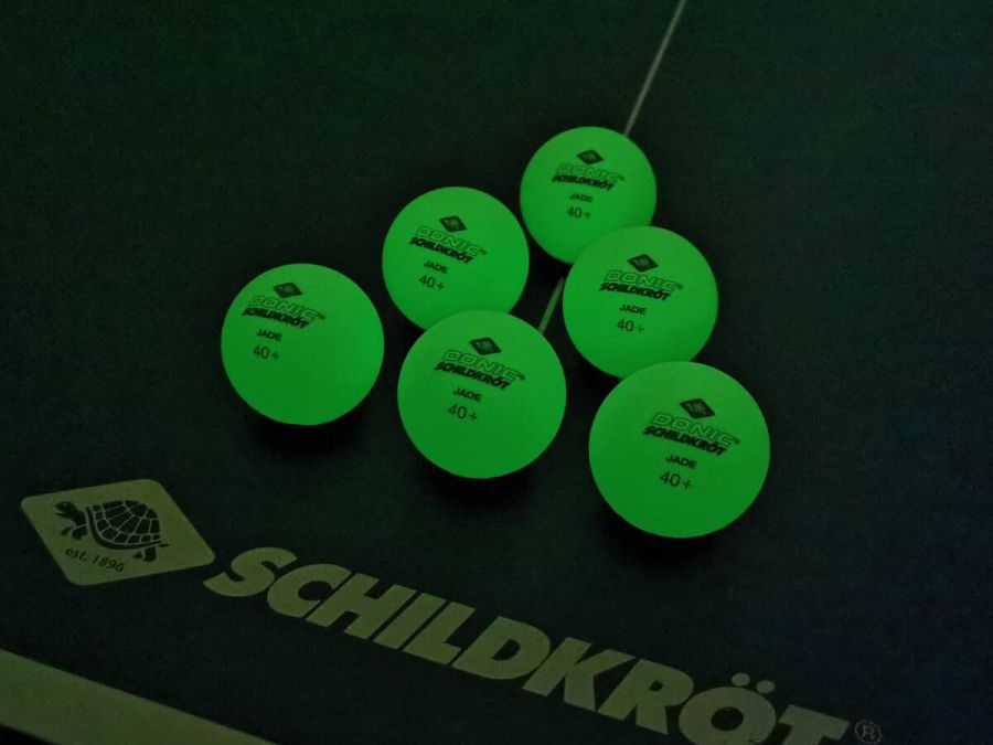 Schildkröt Tischtennisball "Glow In The Dark", 6 Hellgrüne, Fluoreszierende Bälle - Image 6