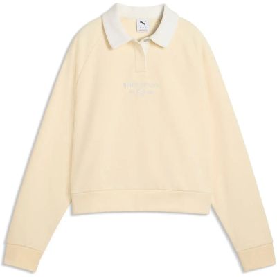 Damen Sweatshirt CLASS Relaxed Longsleeve Polo FL in pink