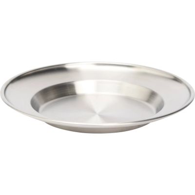 Geschirr Teller Plate Stainless Steel in grau