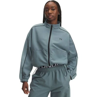 Damen Sweatshirt RIVAL SWOVEN JACKET in grau