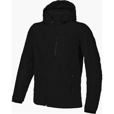 MAN JACKET ZIP HOOD U901 56 in schwarz