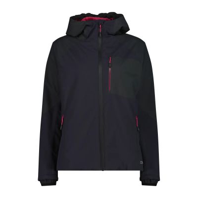 WOMAN JACKET FIX HOOD in 26uz nero-antracite