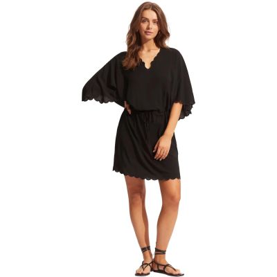 Gia Scallop Kaftan 222 S in schwarz
