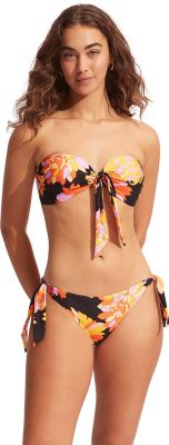 SEAFOLLY Damen Bikinioberteil Palm Springs TwistTie Fron Bandeau in schwarz